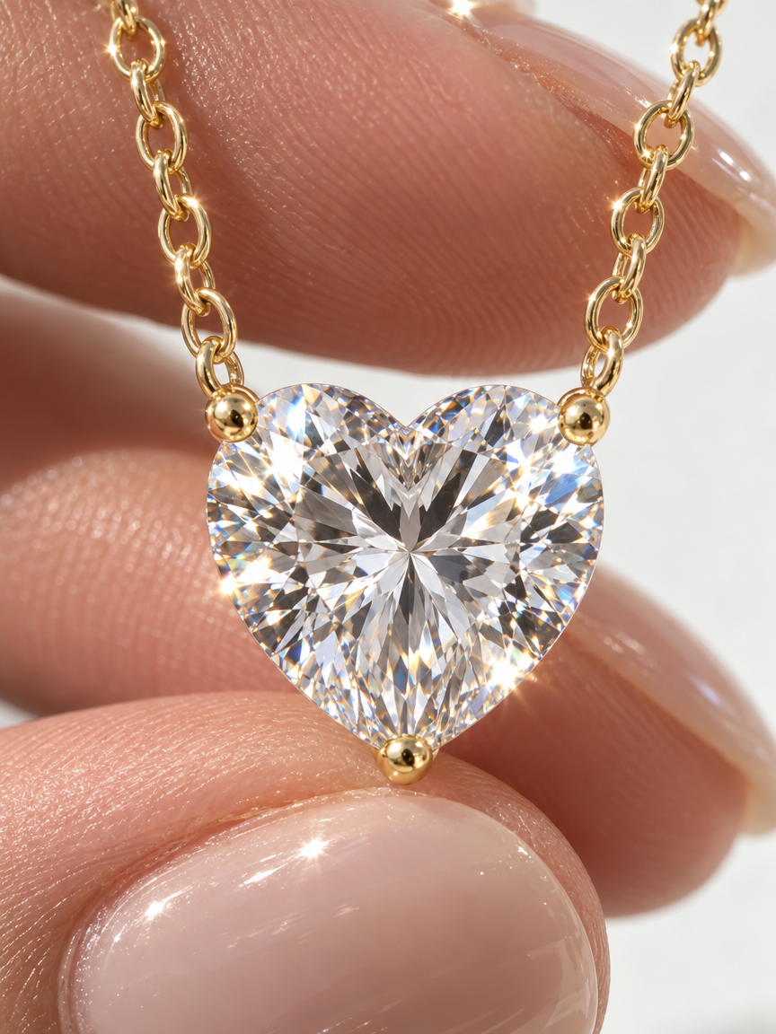 Heart Solitaire Pendant Necklace