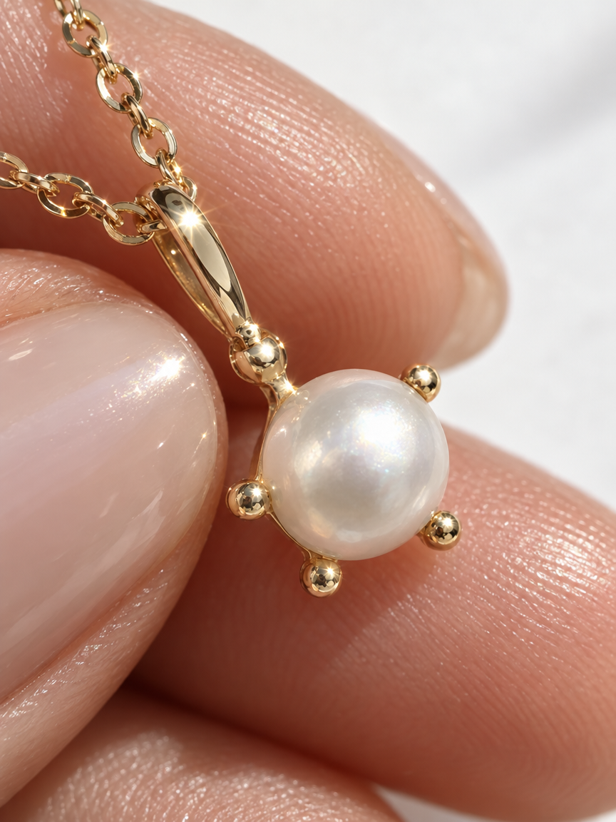 Star Pearl Pendant Necklace