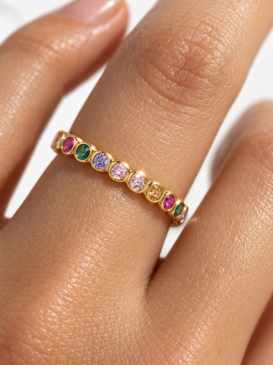 Rainbow Eternity Ring