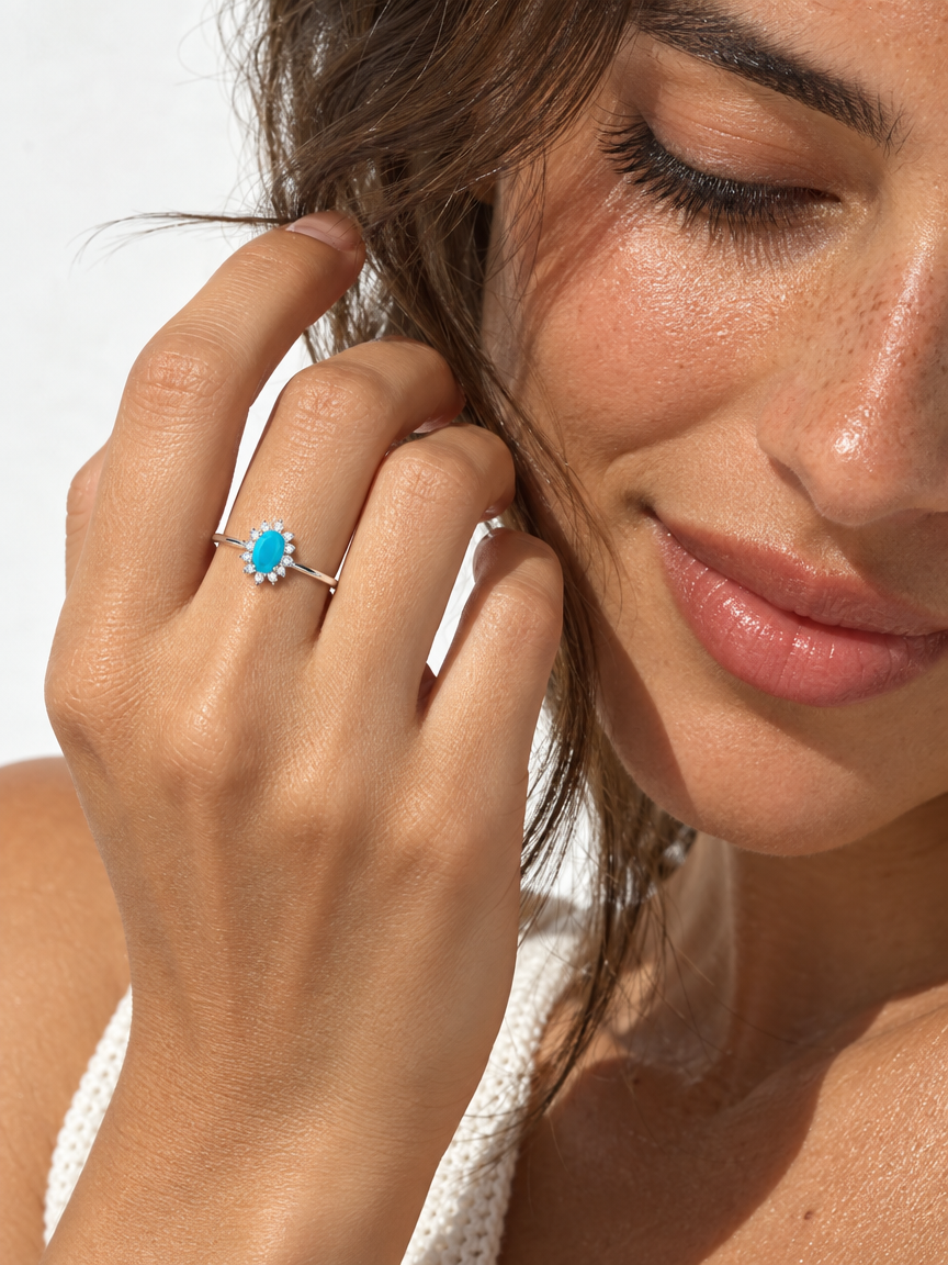 Golden Crystal Ring