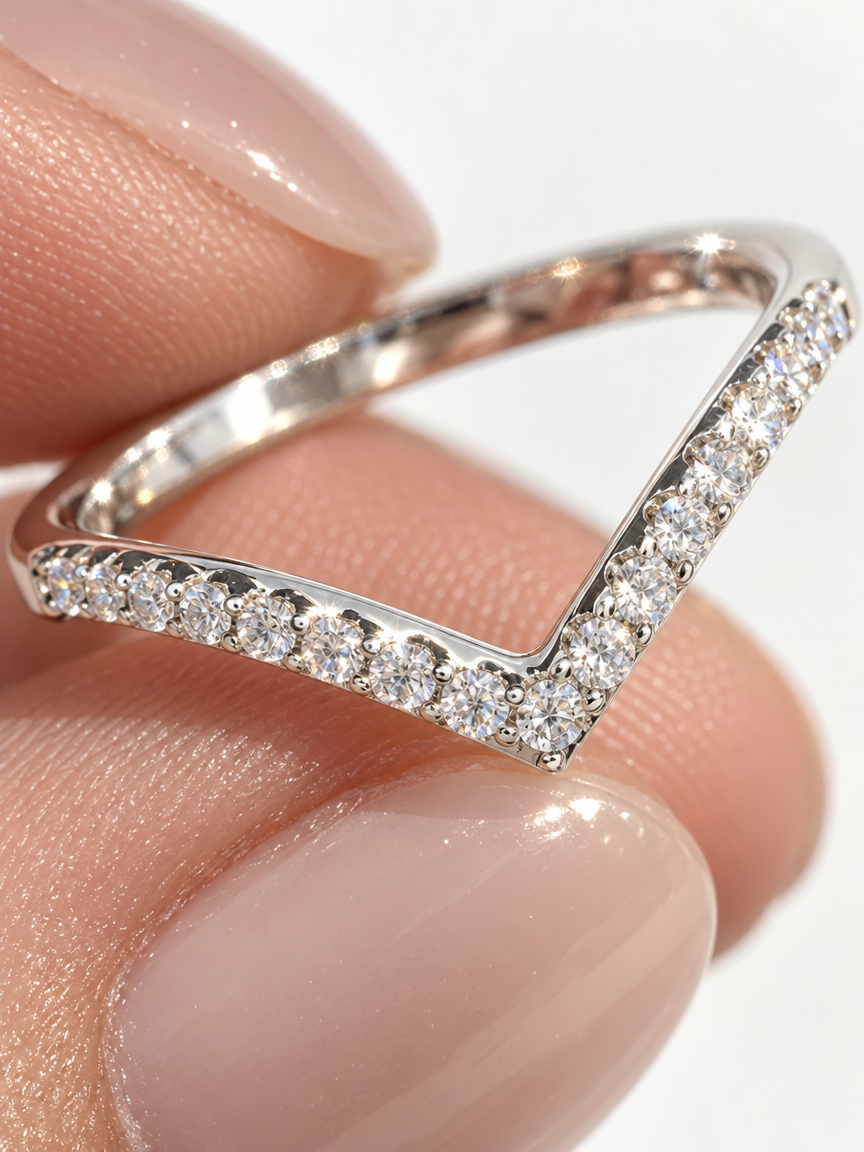 Wishbone Pavé Ring