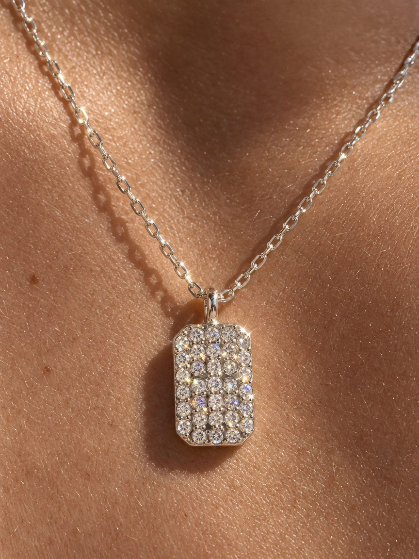 Pavé Tag Necklace