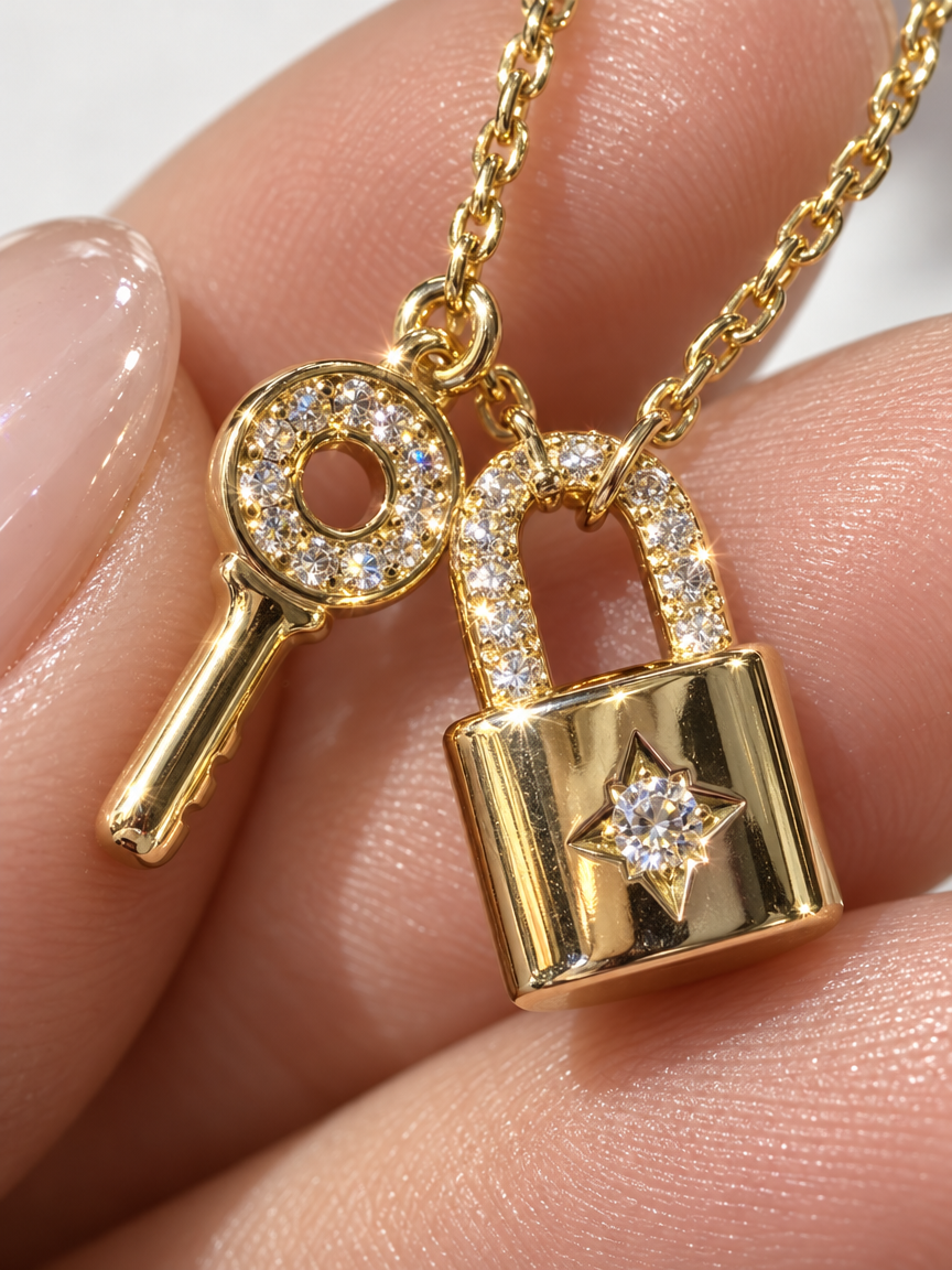 Heart & Key Necklace