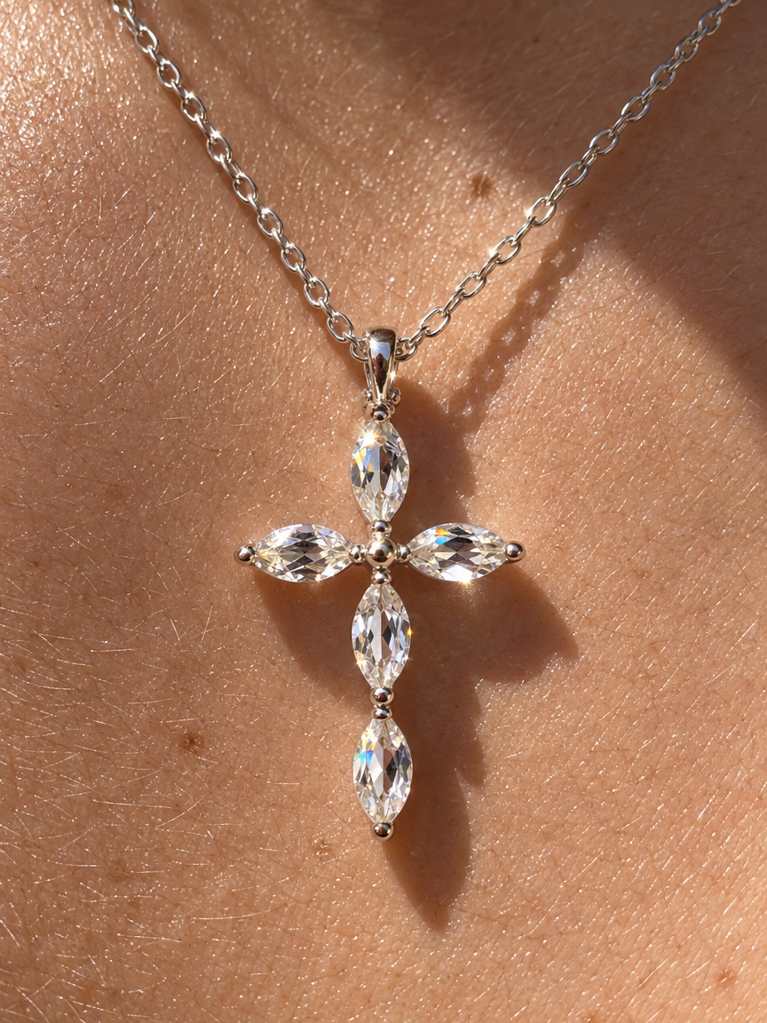 Petal Cross Necklace