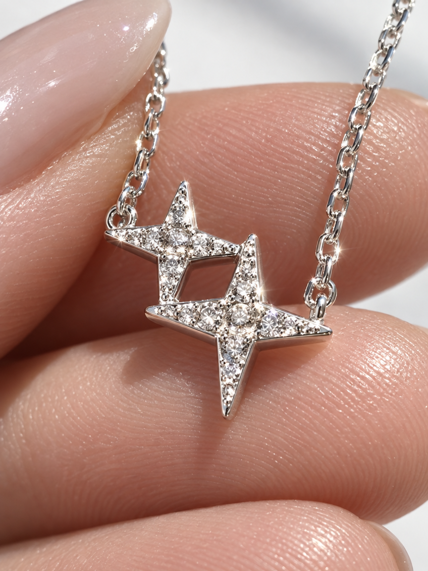 Twin Star Necklace