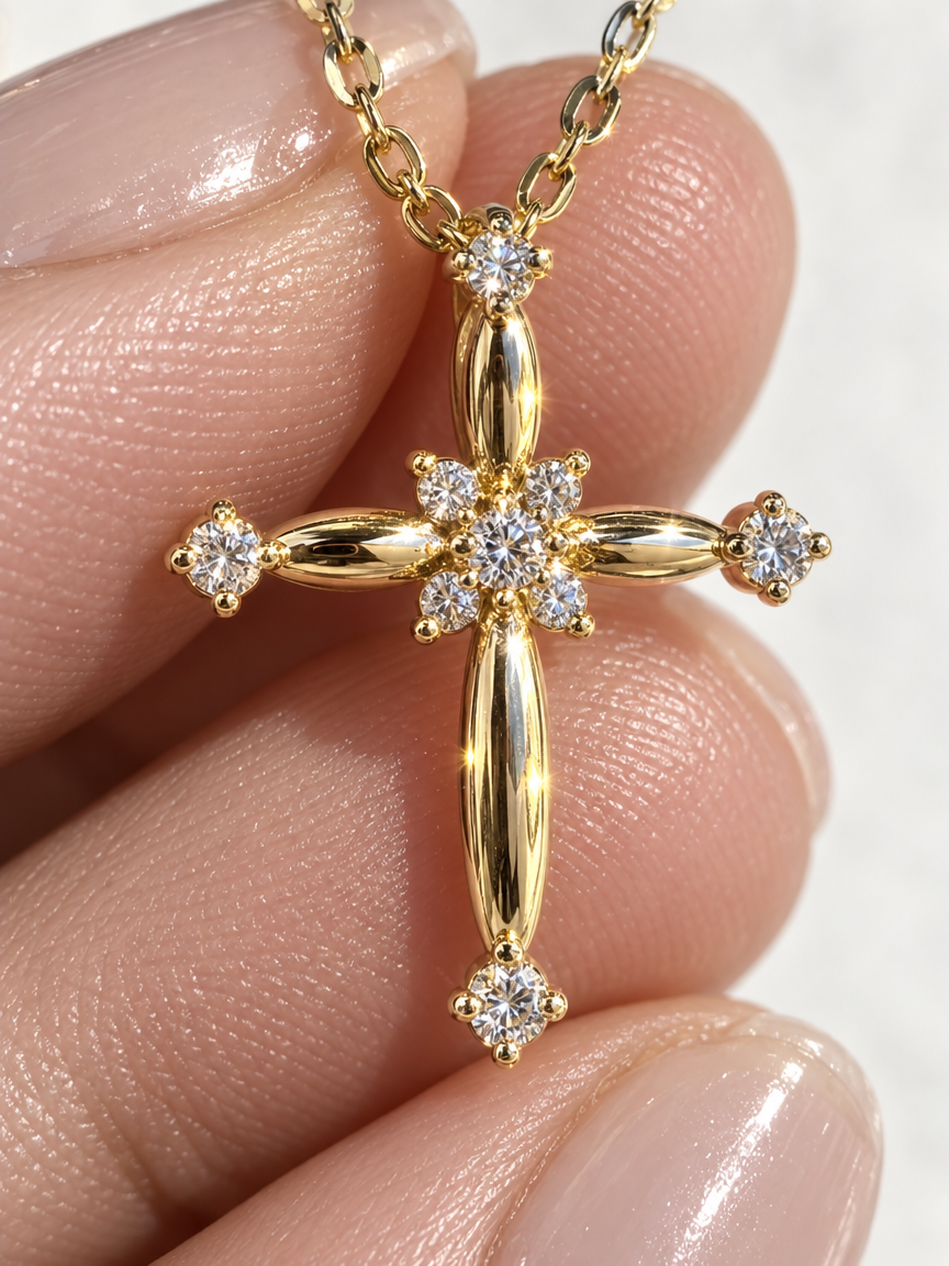Blossom Cross Necklace