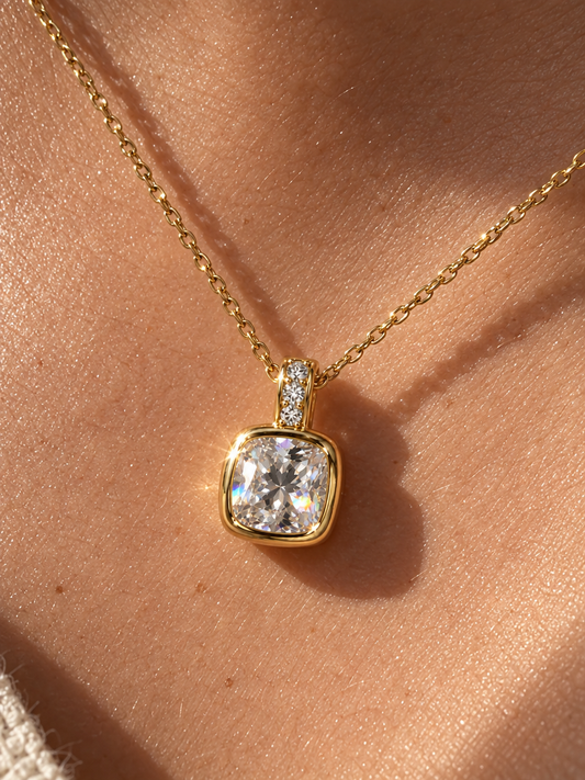 Framed Solitaire Necklace