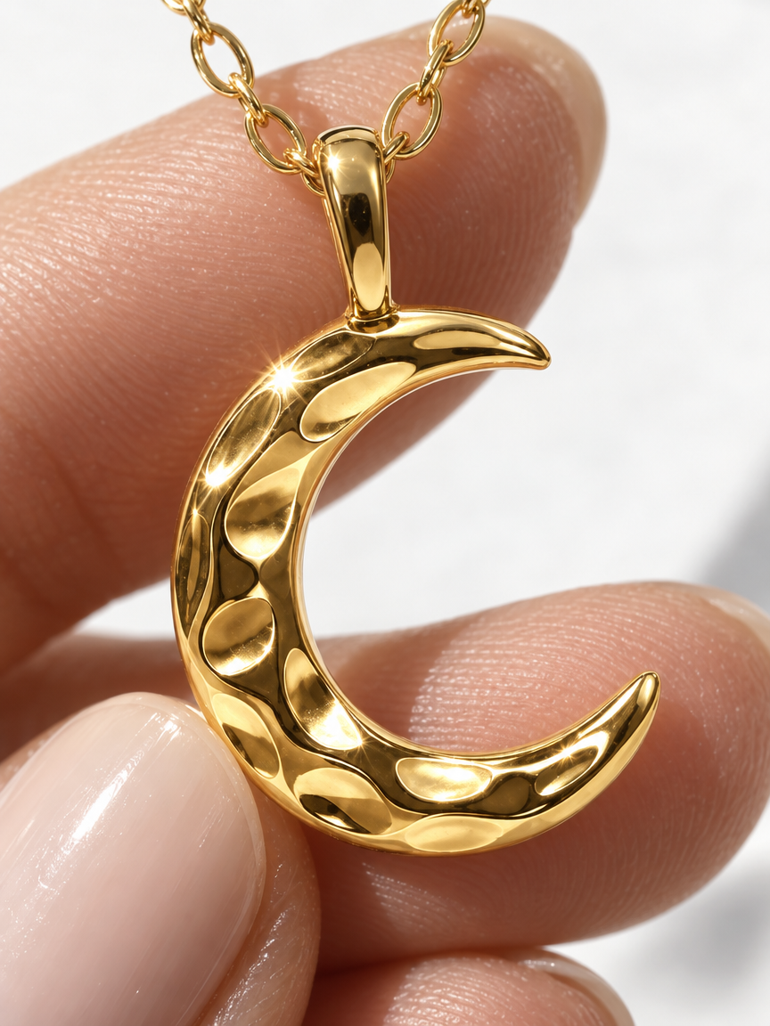 Half Moon Pendant Necklace