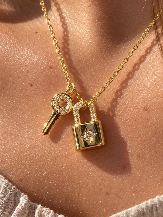 Heart & Key Necklace