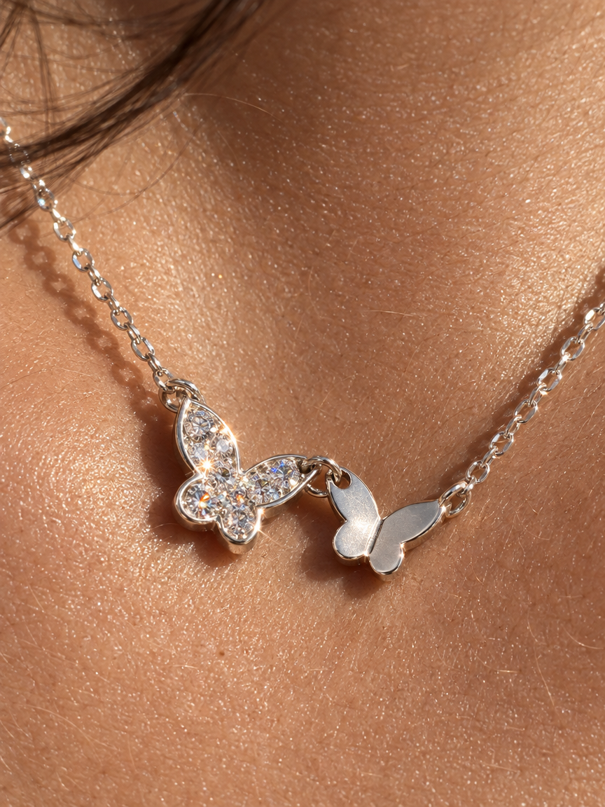 Twin Butterfly Necklace