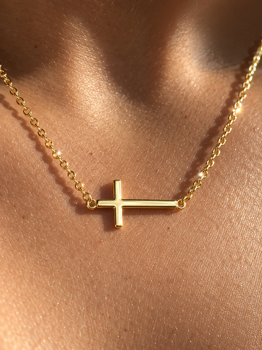 Horizontal Cross Necklace
