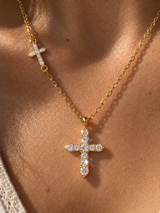 Twin Cross Necklace