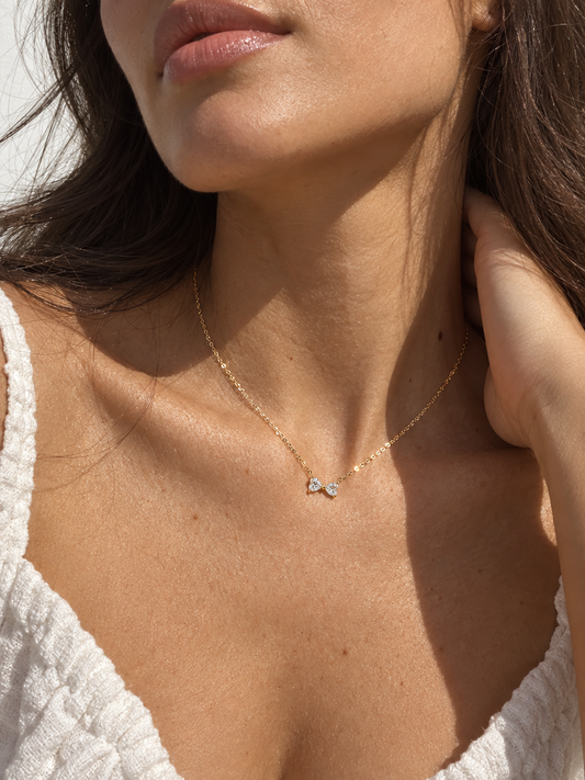 Heart Bowtie Necklace