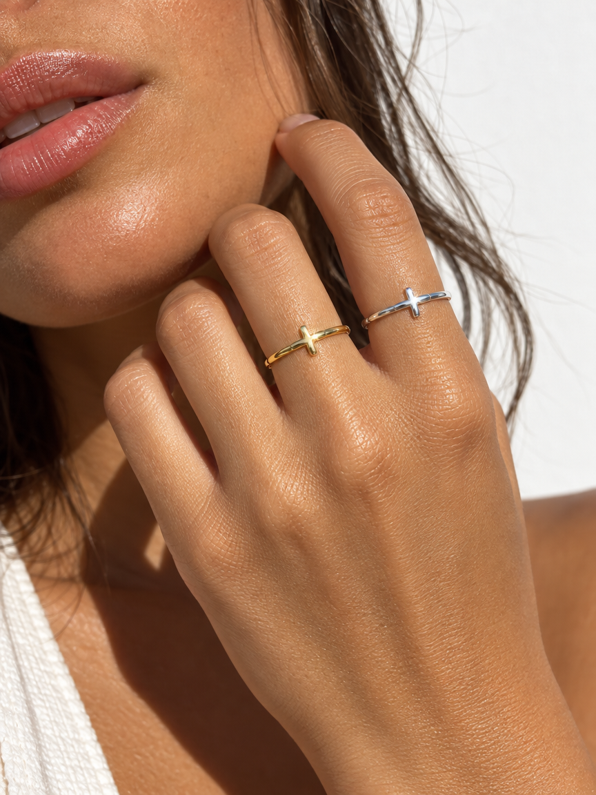 Flat Cross Ring
