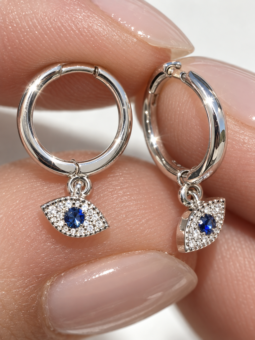 Evil Eye Drop Earrings