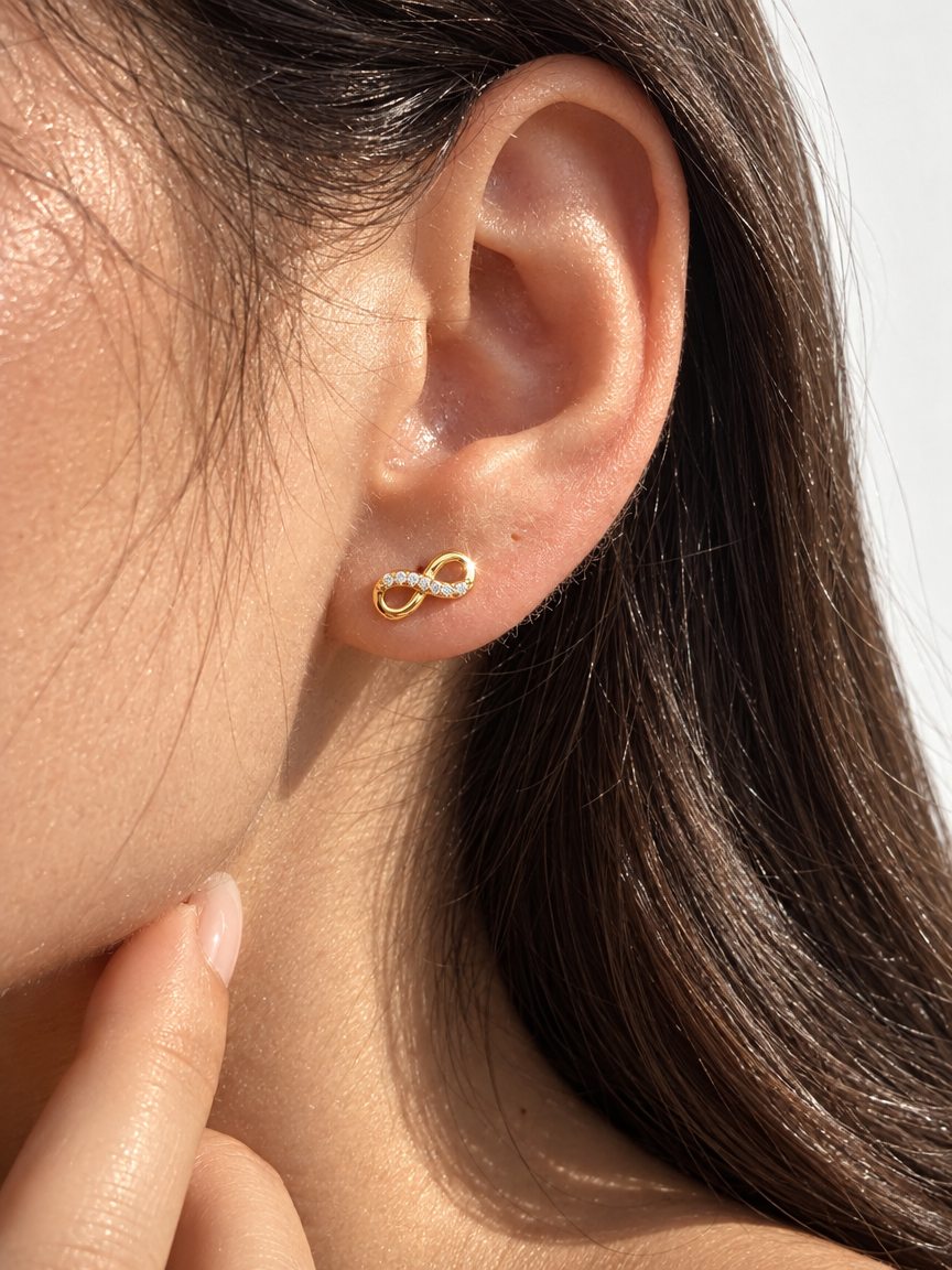 Pavé Infinity Studs