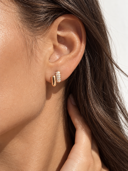 Parallel Pavé Studs