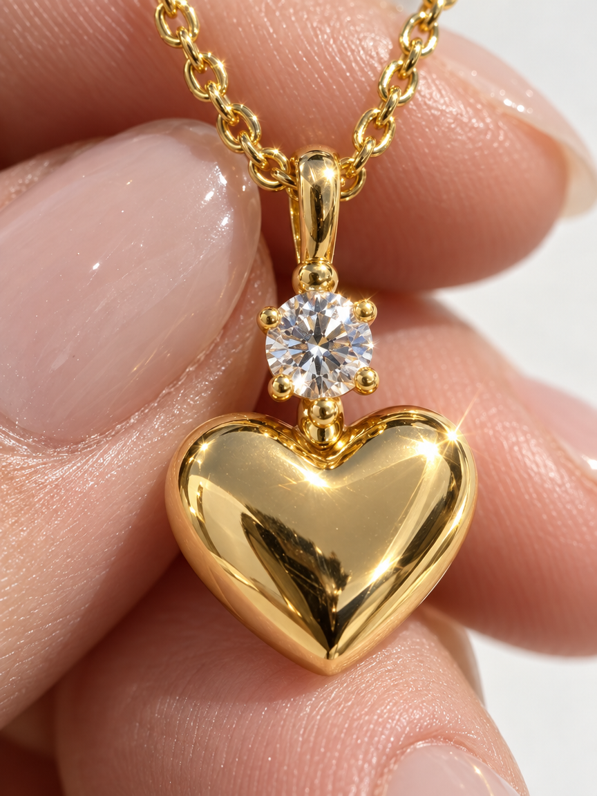 Sparkle Heart Pendant Necklace