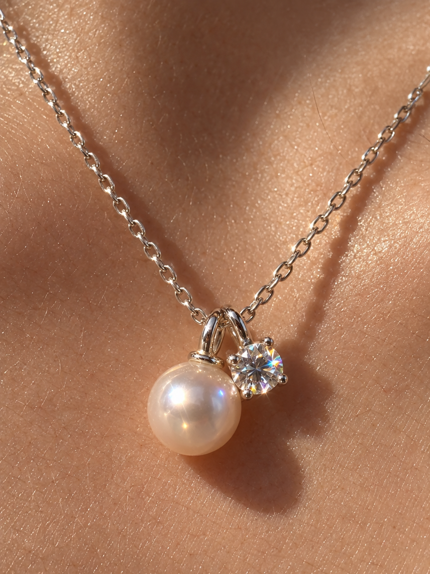 Pearl & Sparkle Necklace