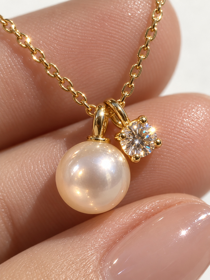 Pearl & Sparkle Necklace