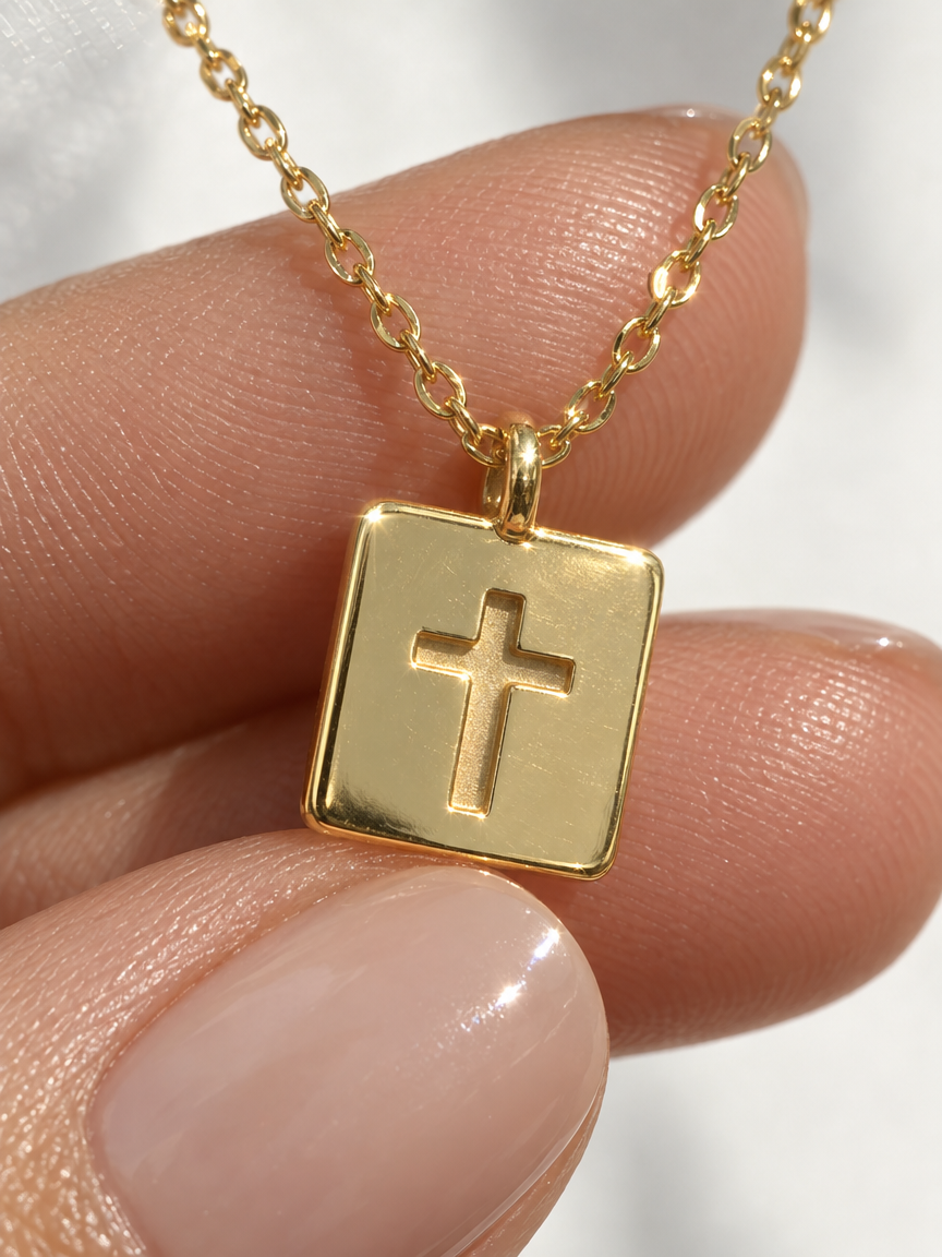 Cross Medallion Pendant Necklace