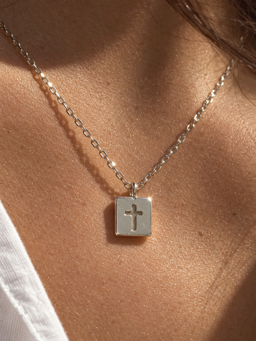 Cross Medallion Pendant Necklace