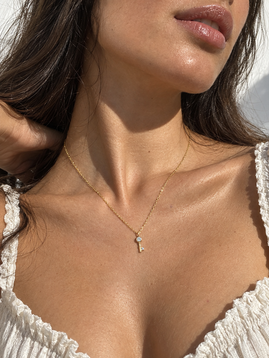 Sparkle Key Pendant Necklace
