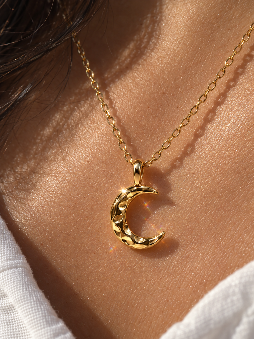 Half Moon Pendant Necklace