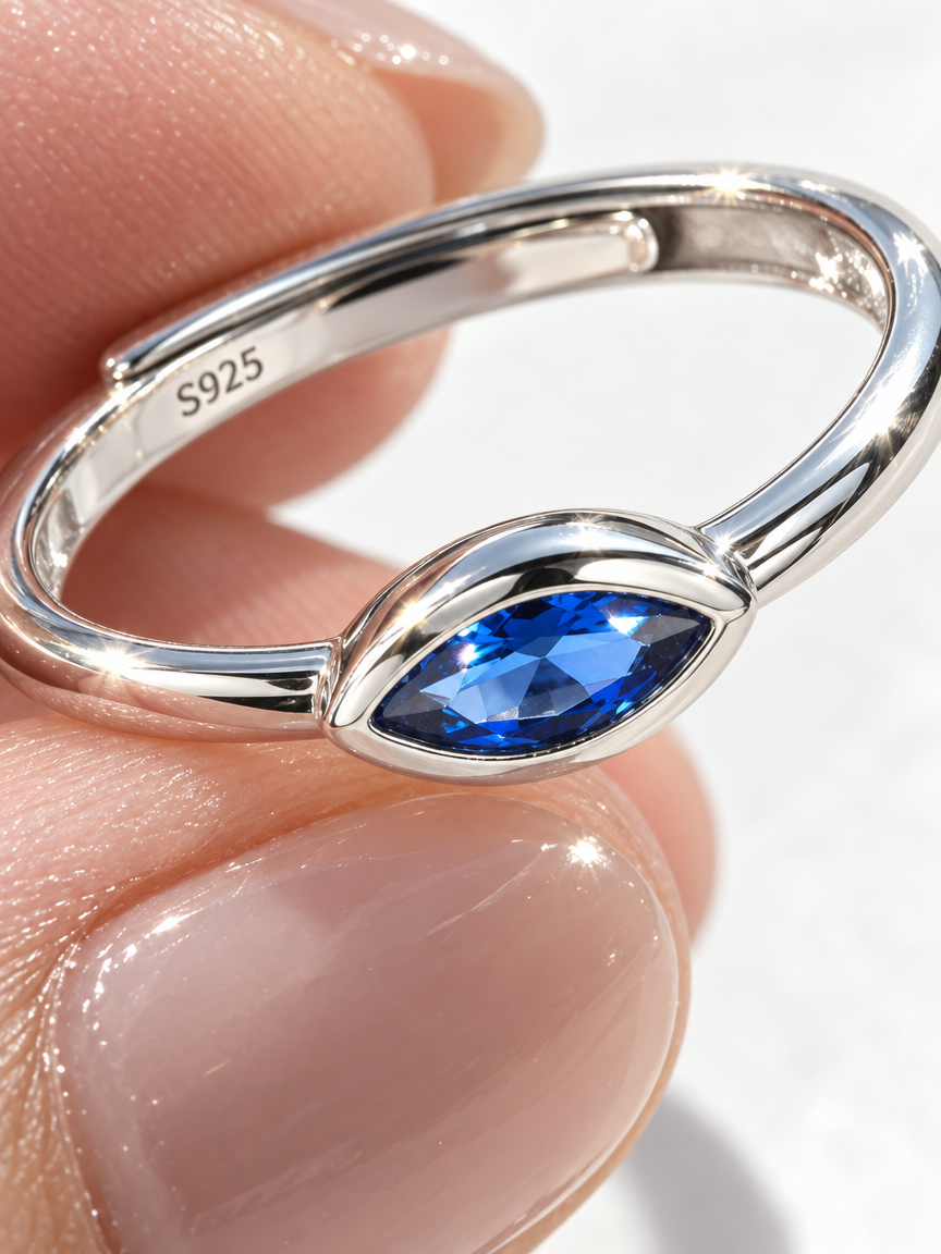 Blue Marquise Ring