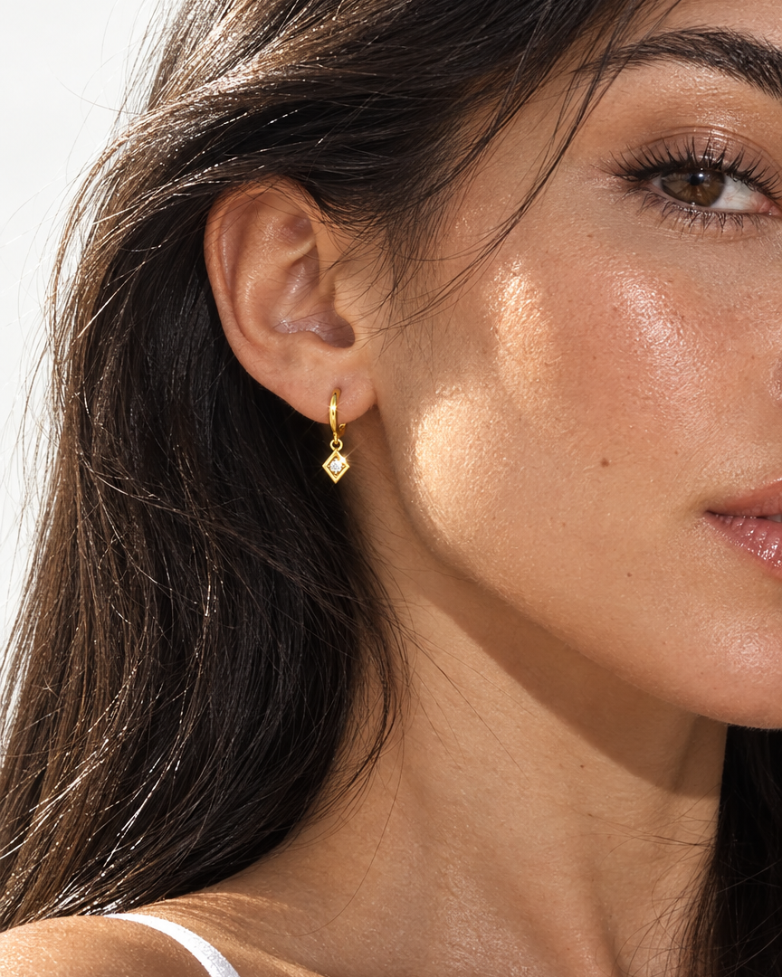 Rhombus Drop Earrings