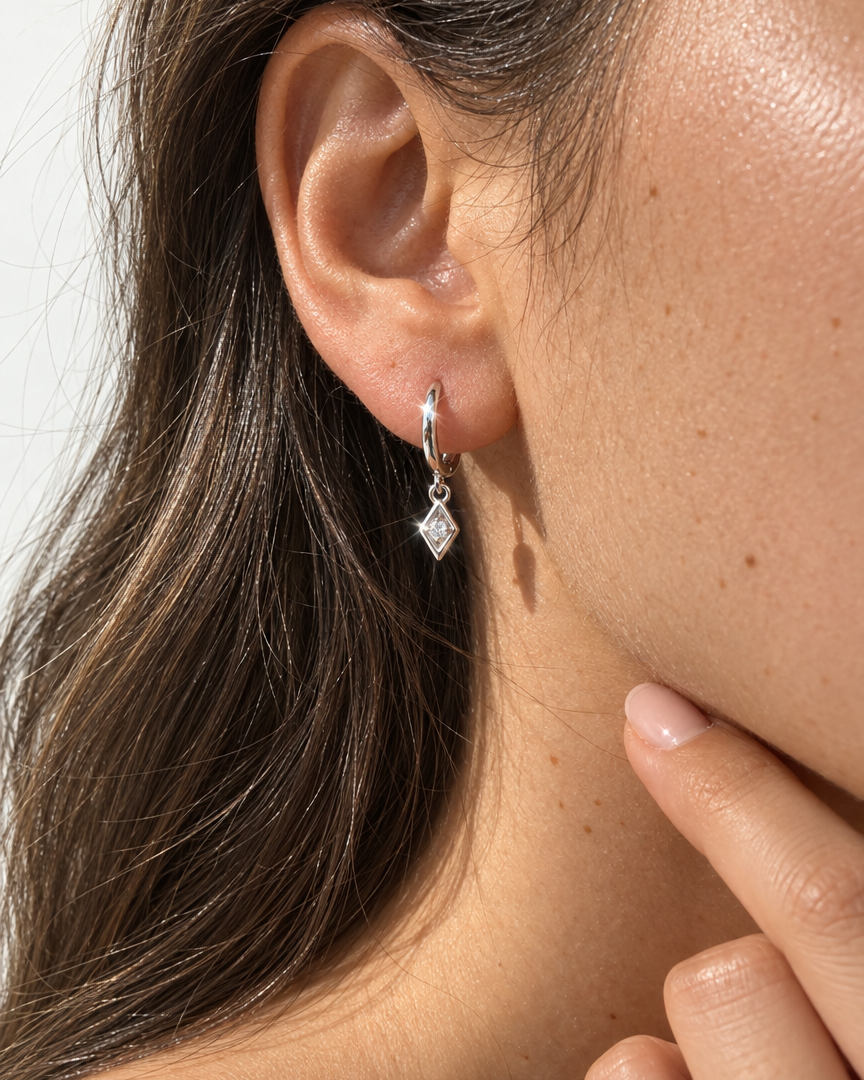 Rhombus Drop Earrings