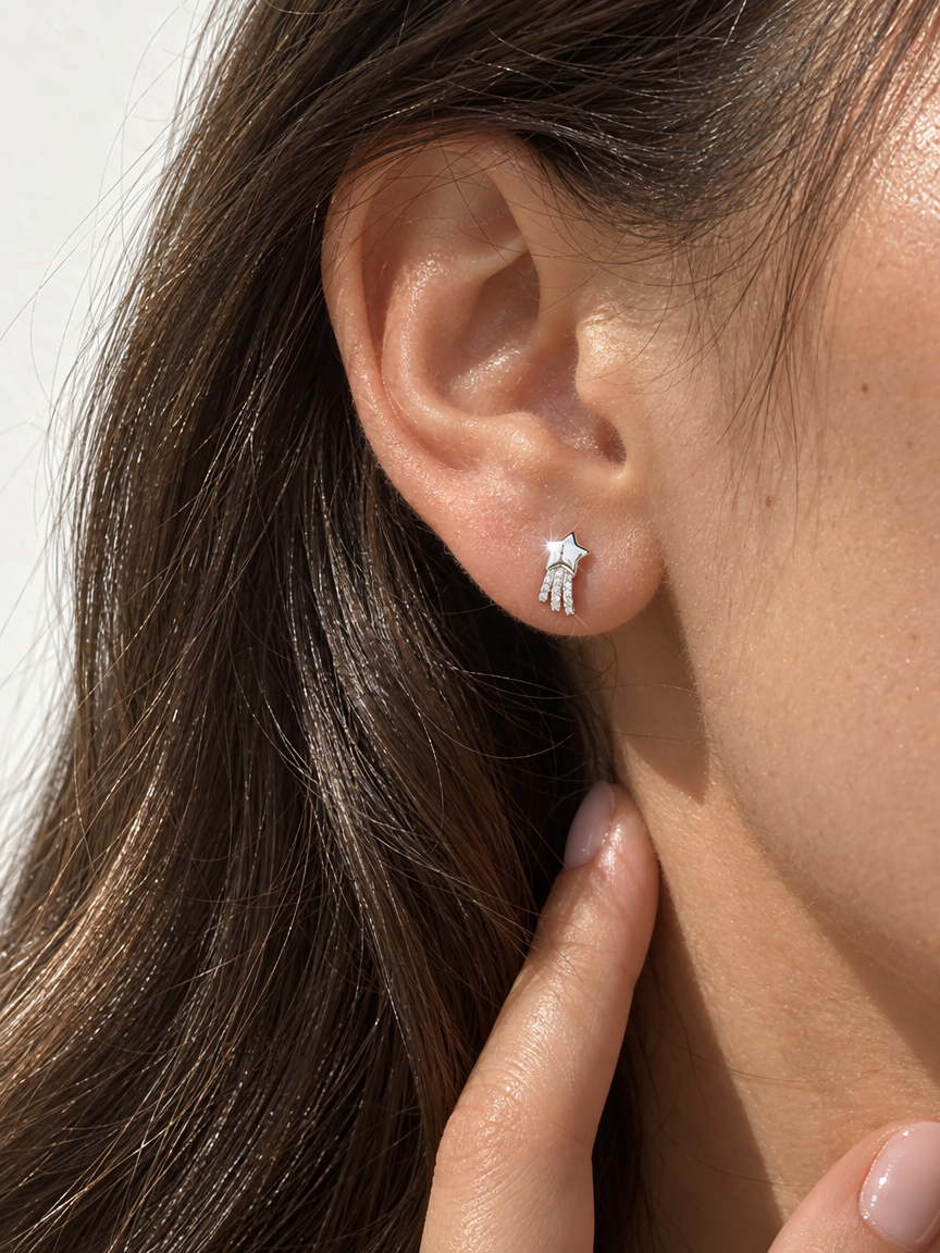 Shooting Star Stud Earrings