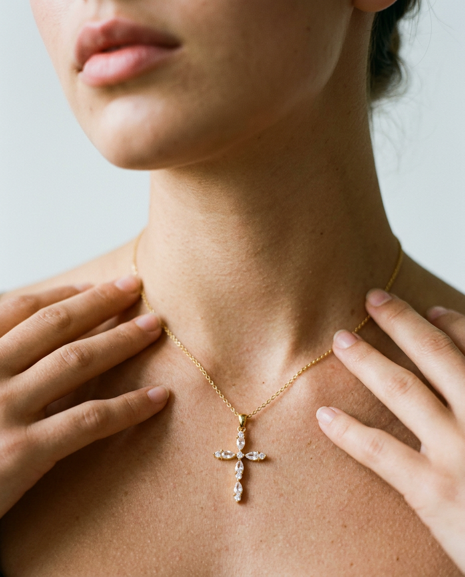 Maria's Cross Necklace