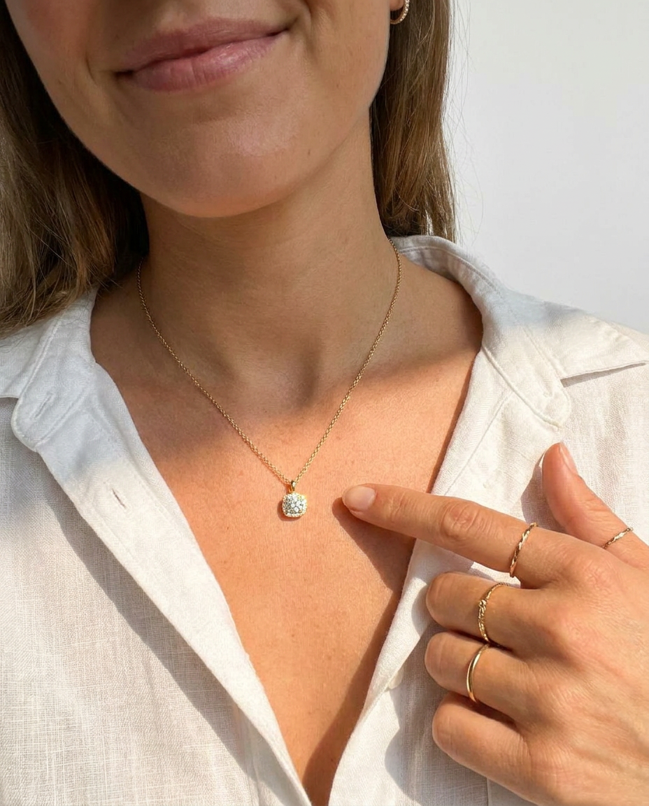 Halo Pendant Necklace