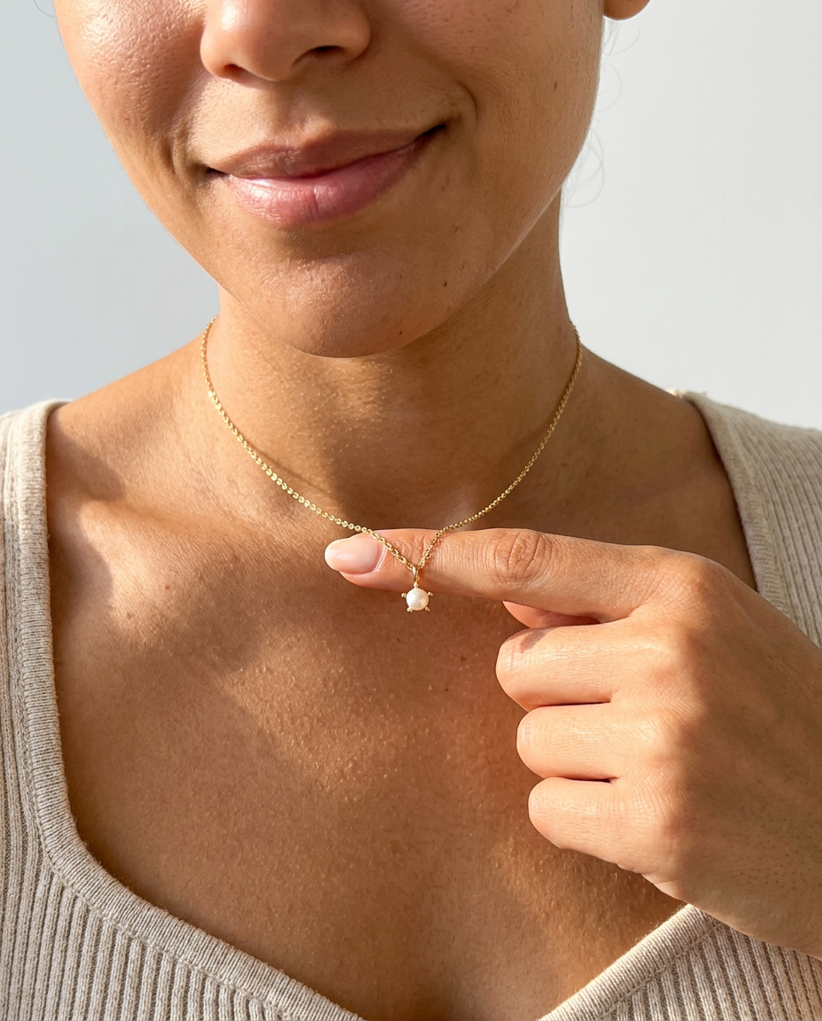 Star Pearl Pendant Necklace