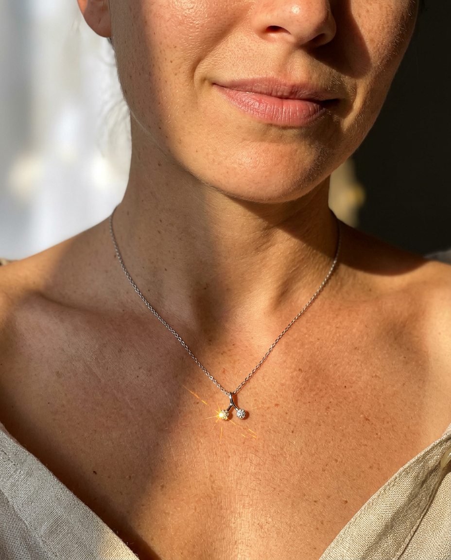 Cherry Rhinestone Necklace