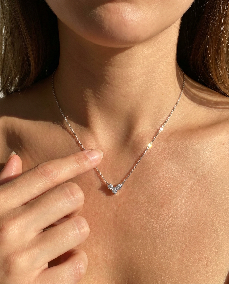 Heart Chevron Necklace
