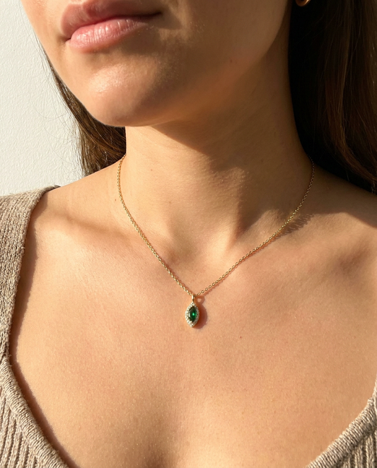 Emerald Marquise Necklace