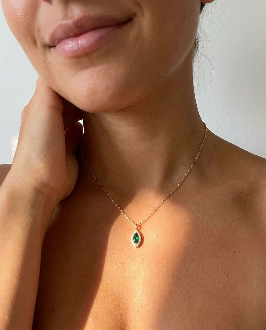 Emerald Marquise Necklace