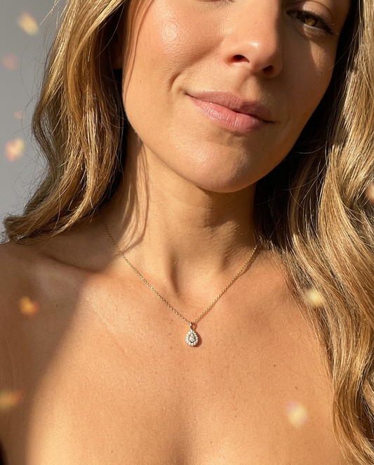 Pavé Waterdrop Pendant Necklace