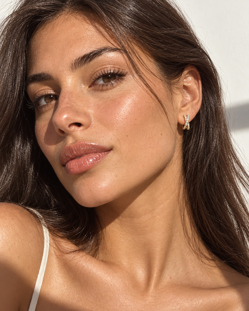Crossover Zircon Hoops