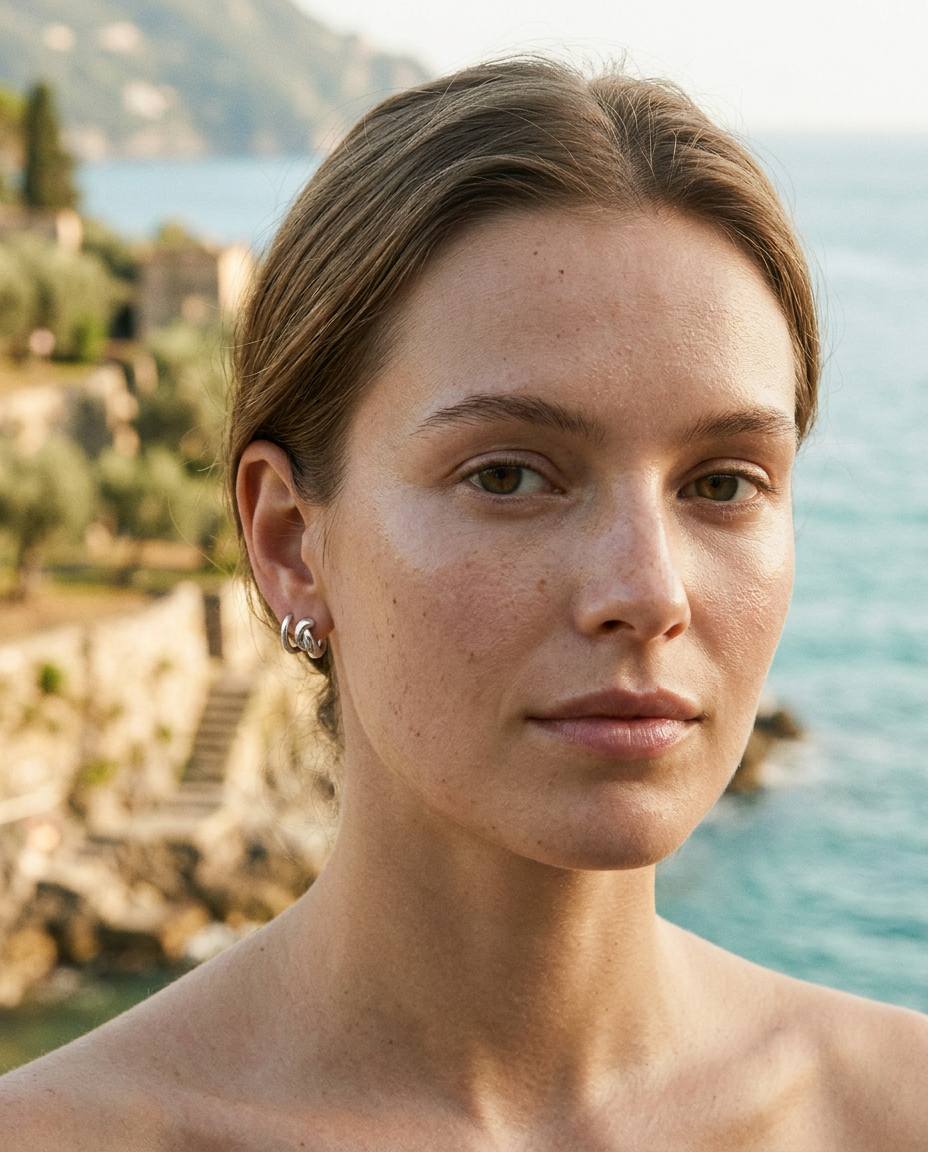 Twisted Loop Stud Earrings