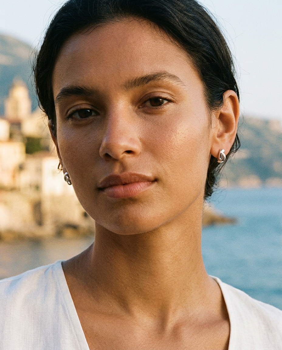 Twisted Loop Stud Earrings