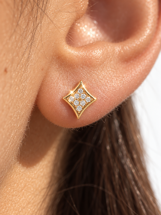 Geometric Pavé Studs