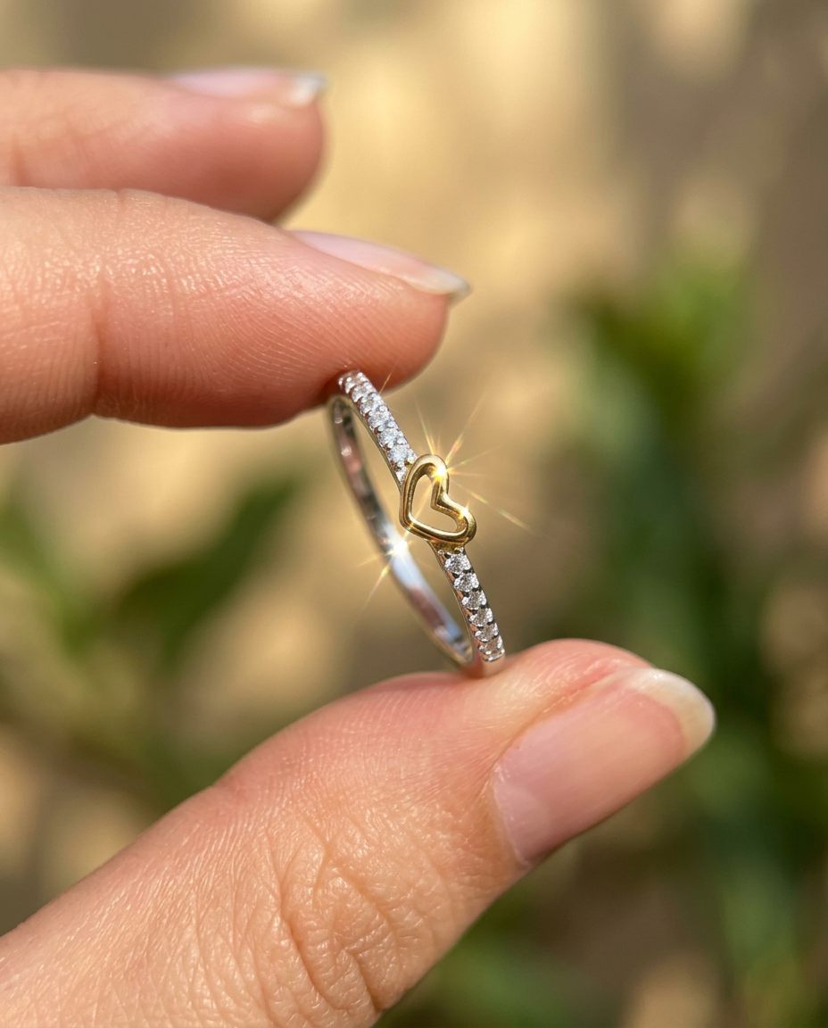 Infinity & Heart Ring