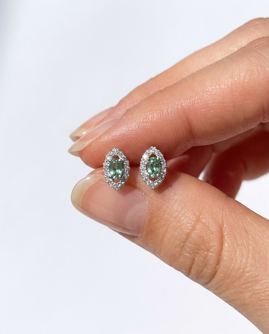 Apatite Rhombus Studs