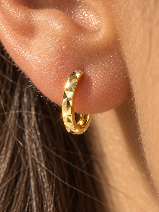 Textured Spark Hoops