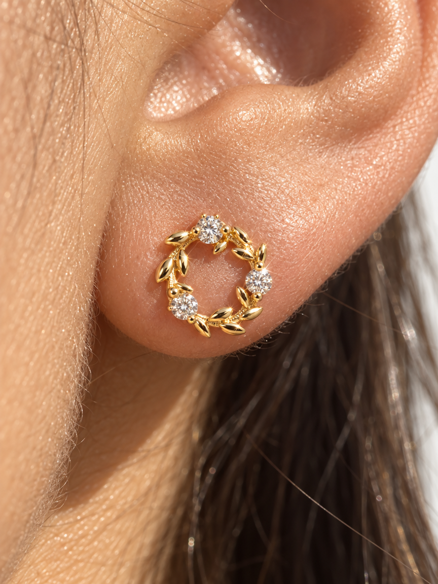 Laurel Wreaths Studs