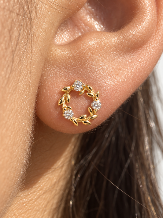 Laurel Wreaths Studs