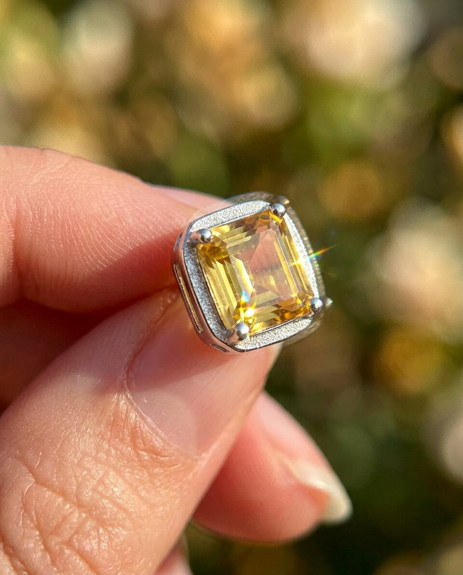 Gemstone Square Studs